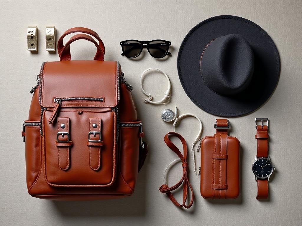 Collection of premium backpacks and luxury watches